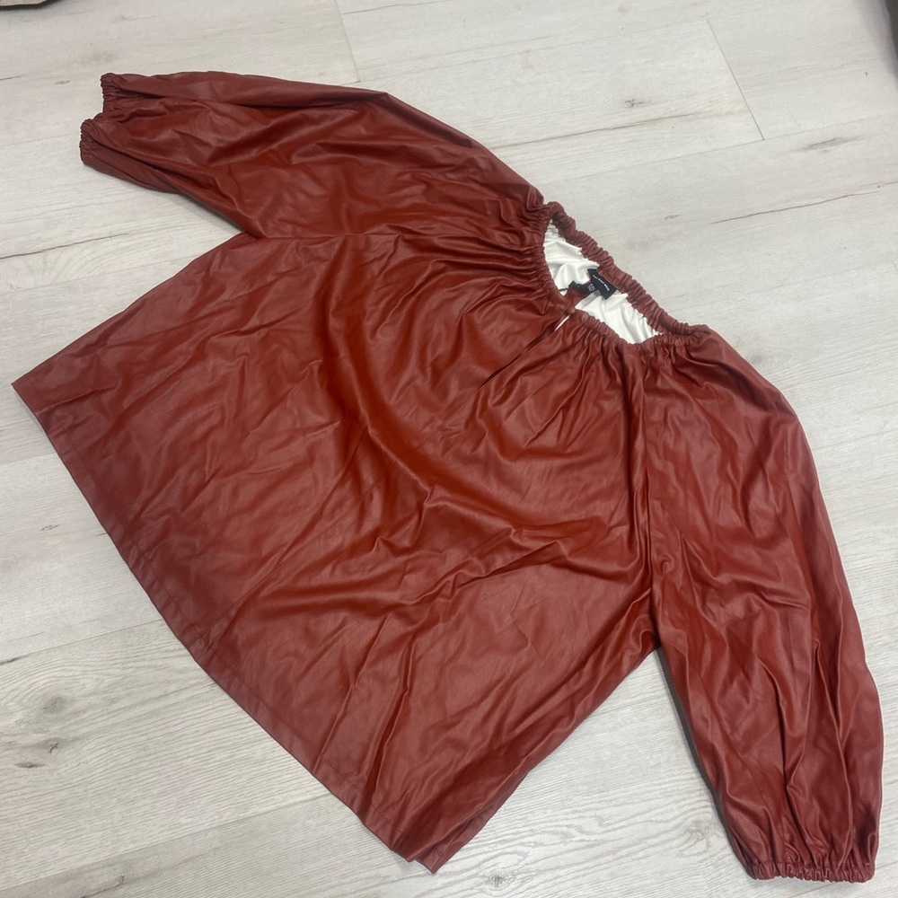 Who What Wear Rust Blouse